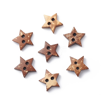 Lovely Stars 2-hole Basic Sewing Button NNA0Z19-1