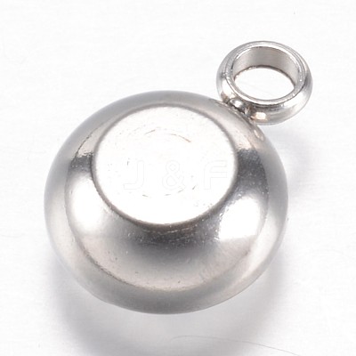 304 Stainless Steel Glass Rhinestone Charms X-STAS-G082-09-1