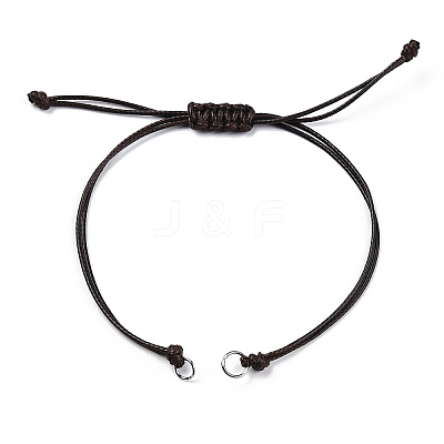 Korean Waxed Polyester Cord Braided Bracelets MAK-T010-02P-1