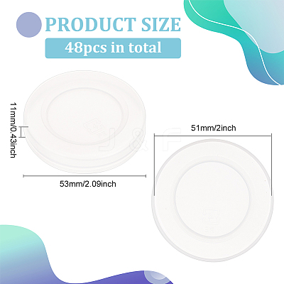 Plastic Bottle Caps Replacement for Glass Pudding Bottle AJEW-WH0347-40B-1