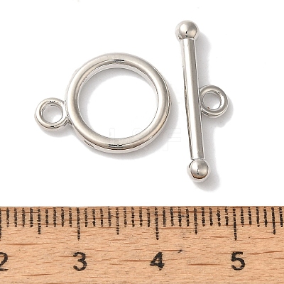 Rack Plating Brass Toggle Clasps KK-A225-06P-1