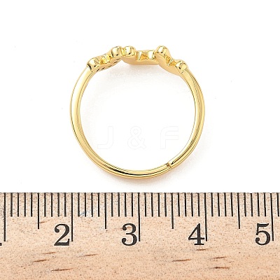 Brass Micro Pave Cubic Zirconia Finger Rings RJEW-H258-21G-1