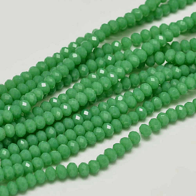 Faceted Rondelle Glass Beads Strands X-GLAA-I033-3mm-12-1