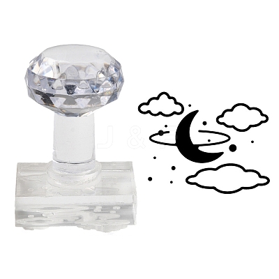 Clear Acrylic Soap Stamps with Handle DIY-XCP0002-91A-1