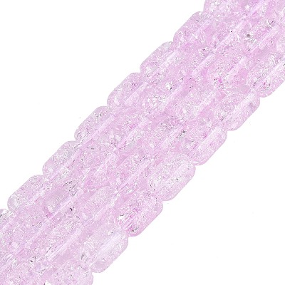 Transparent Crackle Glass Beads Strands GLAA-NH0001-04-A03-1