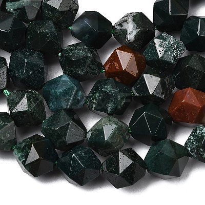 Natural Bloodstone/Heliotrope Beads Strands G-Z119-A16-03-1