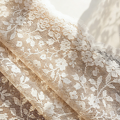 2Pcs Polyester Lace Fabric DIY-MA0007-14B-1