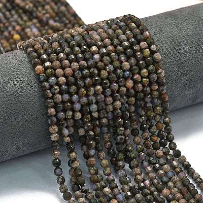 Natural Glaucophane Beads Strands G-A260-A09-01-1