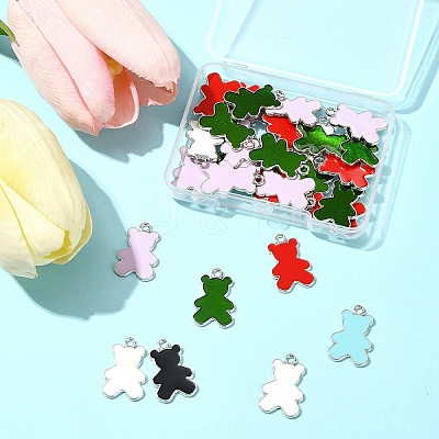 36Pcs Alloy Enamel Pendants ENAM-FS0002-88P-1