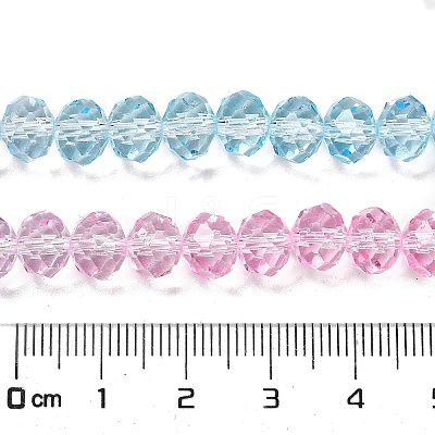 Transparent Painted Glass Beads Strands X1-DGLA-A034-T8mm-A22-1
