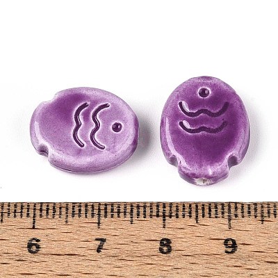 Handmade Porcelain Ceramic Beads PORC-T133-24F-1