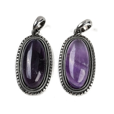 Natural Amethyst Pendants G-I370-07AS-06-1