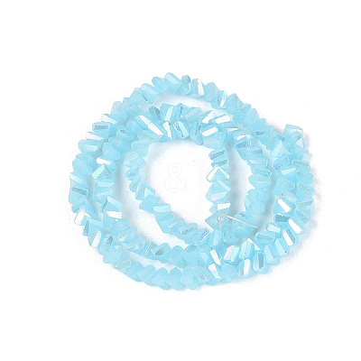 Electroplate Imitation Jade Glass Beads Strands EGLA-Q139-01A-B06-1