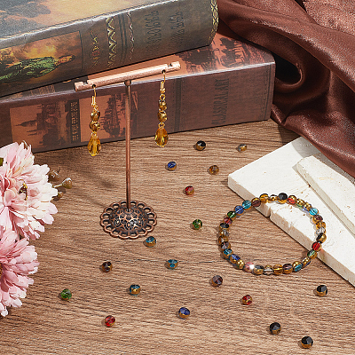 160Pcs 8 Colors Transparent Glass Beads GLAA-SC0003-52-1