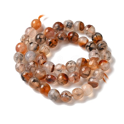 Dyed & Heated Natural Dragon Veins Agate Beads Strands G-P539-A01-08-1