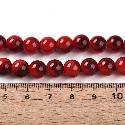 Baking Paint Glass Beads X1-DGLA-N012-8mm-10-1