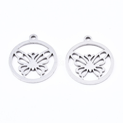Non-Tarnish 201 Stainless Steel Pendants X-STAS-T044-198P-1