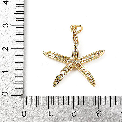 Brass Micro Pave Cubic Zirconia Pendants X-KK-R230-02G-1