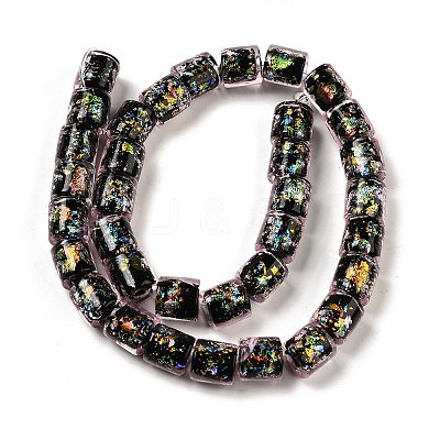 Handmade Dichroic Foil Glass Beads Strands DICH-U001-09H-1