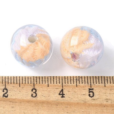 Two Tone Transparent Acrylic Beads OACR-D304-02L-1