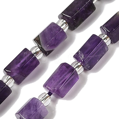 Natural Amethyst Beads Strands G-Q023-C01-01-1