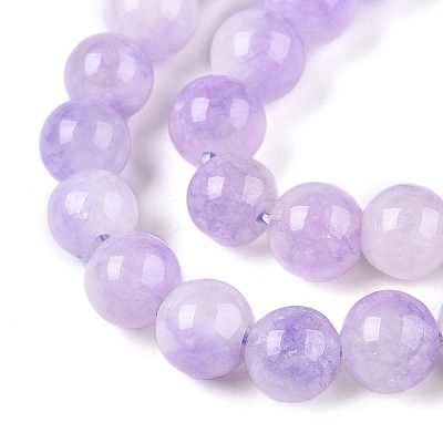 Dyed Natural White Jade Beads Strands G-T138-6mm-210-10-1