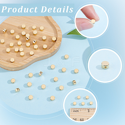 50Pcs Brass Beads KK-BBC0027-40G-1