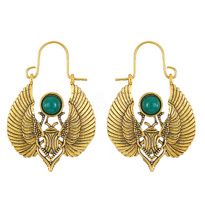 Moth Alloy Hoop Earrings WH-WGD1211-01-1