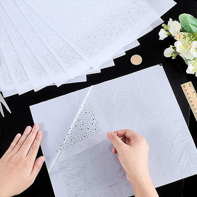14Pcs Glass Rhinestone HTV Transfer Vinyl Sheets DIY-FG0010-29A-1