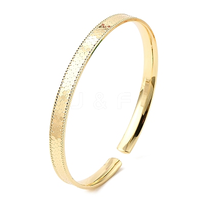Brass Cuff Bangles for Women BJEW-G742-01G-1