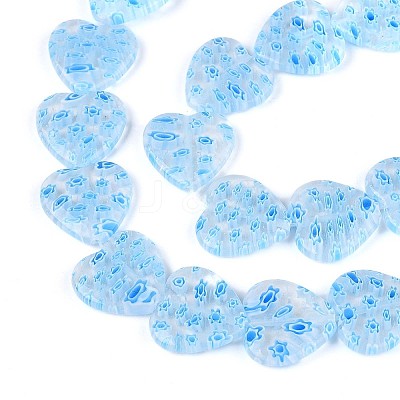 Handmade Millefiori Glass Beads Strands LAMP-T021-29D-1