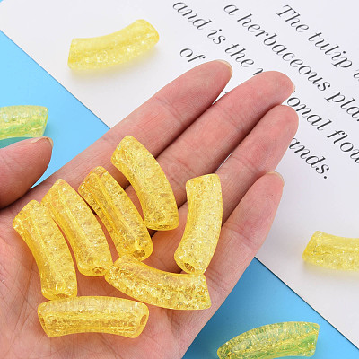 Transparent Crackle Acrylic Beads CACR-S009-001B-N85-1