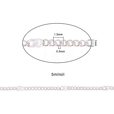 Soldered Brass Coated Iron Curb Chains CH-CJ0001-01A-S-1