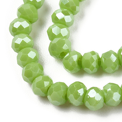Electroplate Glass Beads Strands EGLA-A044-P6mm-A30-1