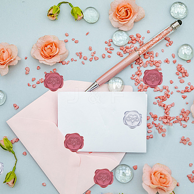 50Pcs 2 Styles Adhesive Wax Seal Stickers DIY-CP0009-10A-1