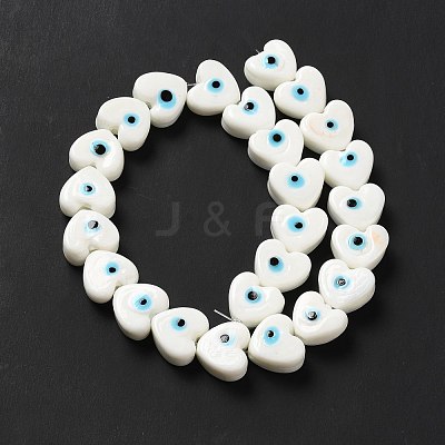Handmade Evil Eye Lampwork Beads Strands LAMP-E023-07A-01-1
