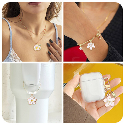 30Pcs 6 Styles Alloy and Enamel Pendants ENAM-TADJ0001-04A-1