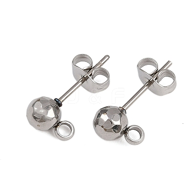 304 Stainless Steel Stud Earring Findings STAS-A119-06P-1