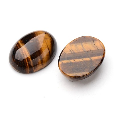 Natural Tiger Eye Oval Cabochons X-G-L394-06-25x18mm-1
