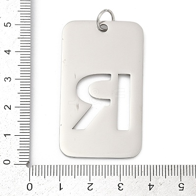 304 Stainless Steel Pendants STAS-M115-01P-R-1