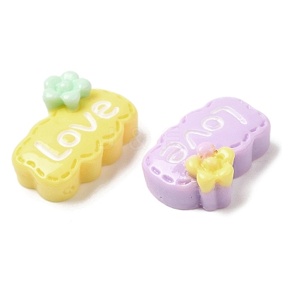 Cartoon Opaque Resin Cabochons X-RESI-C039-01F-1