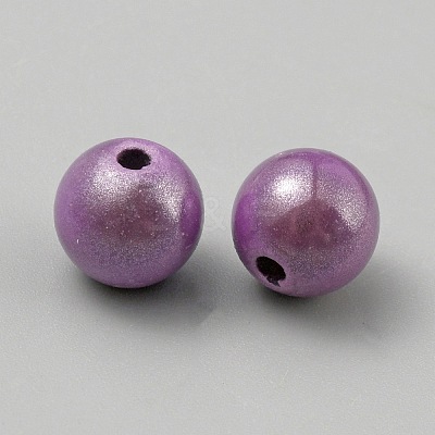 Matte Spray Painted Acrylic Beads OACR-TAC0001-13B-1