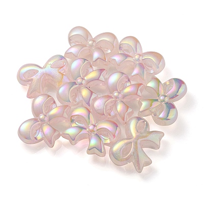 UV Plating Luminous Transparent Acrylic Beads OACR-P010-07A-1