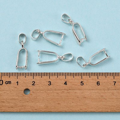 Brass Ice Pick Pinch Bails KK-K802-S-1
