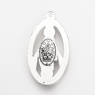 Tibetan Style Alloy Pendants X-TIBEP-Q078-38AS-RS-1