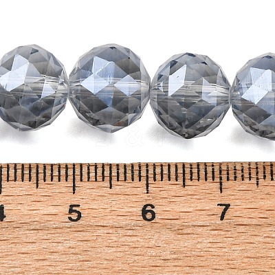 Transparent Electroplate Glass Beads Strands EGLA-N002-34D-F03-1