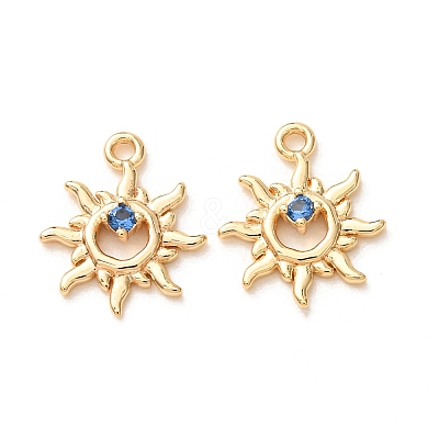 Brass Pave Cubic Zirconia Pendants KK-A304-29D-G-1