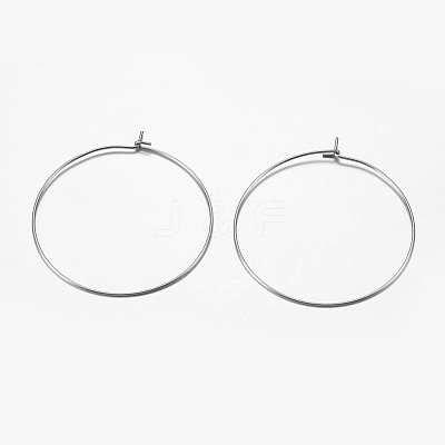 316 Surgical Stainless Steel Hoop Earrings Findings STAS-F149-32P-D-1