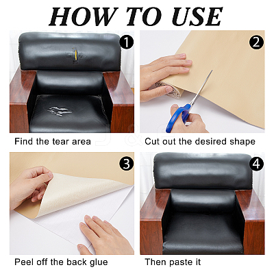 PU Leather Self-adhesive Fabric DIY-WH0001-92C-1