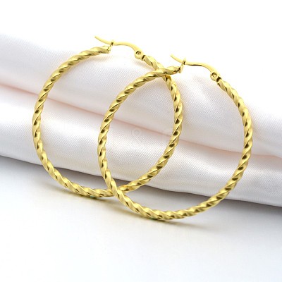 304 Stainless Steel Hoop Earring EJEW-P066-12G-1